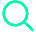 An icon of a large magnifying glass