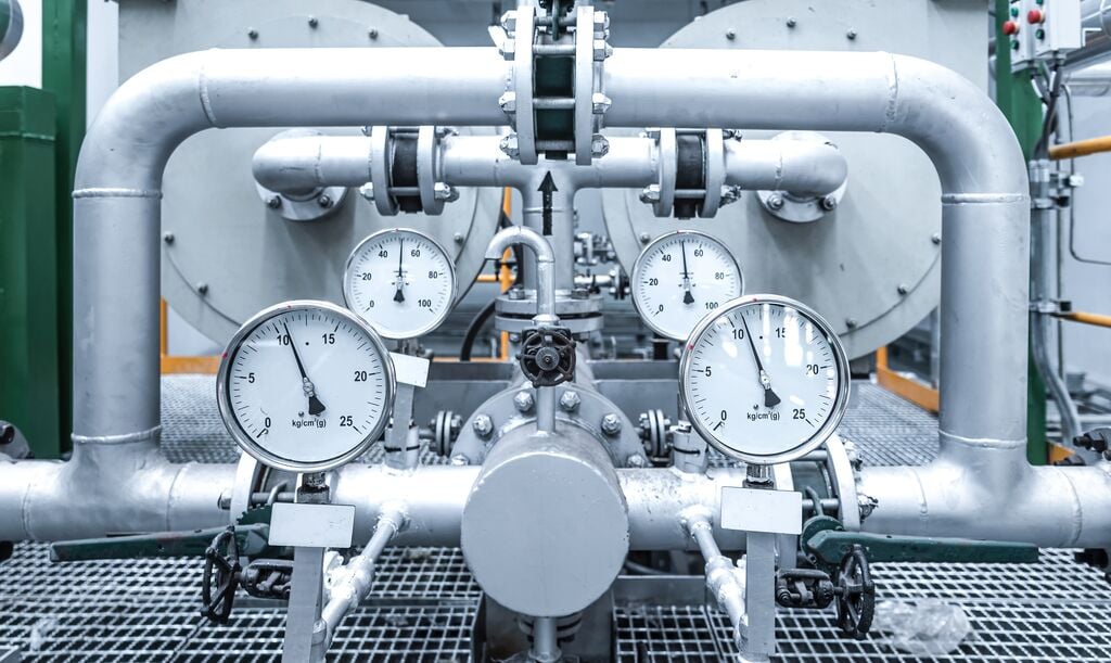 Bomba de manómetro en primer plano