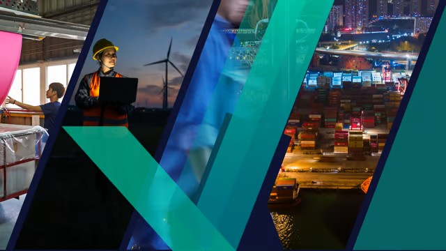 lrqa branded image showing various representing various industries